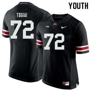 Youth Ohio State Buckeyes #72 Tommy Togiai Black Nike NCAA College Football Jersey Wholesale HUM1244LU